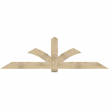 Ekena Millwork Redmond Rough Sawn Timber Gable Bracket, Douglas Fir, 96"W x 28"H x 2"D x 6"F, 7/12 Pitch GBW096X28X0206RED00RDF